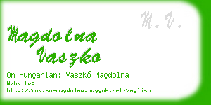 magdolna vaszko business card